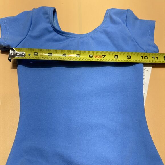NWT Capezio Leotard Girls Small Blue Short Sleeve Dance, Gymnastics, Ballet - Picture 12 of 13